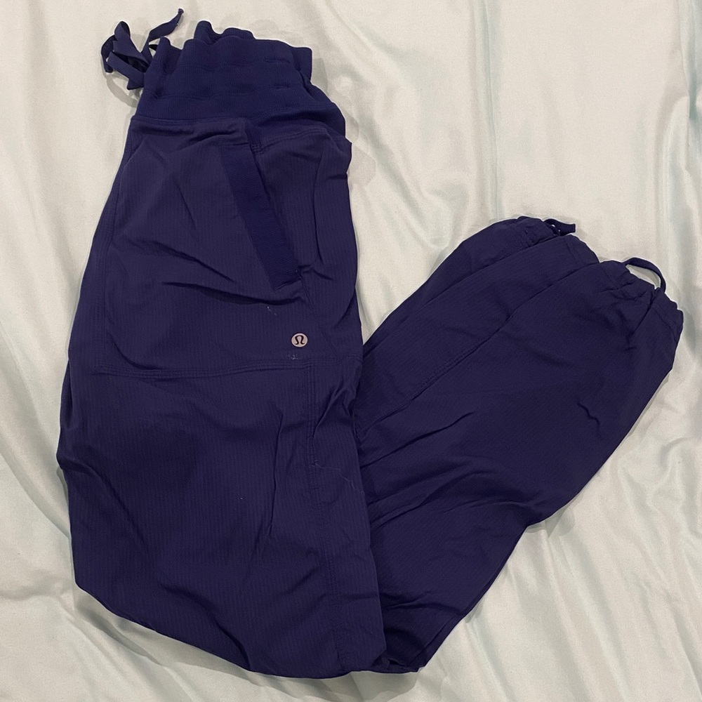 lululemon navy/purple studio dance pants